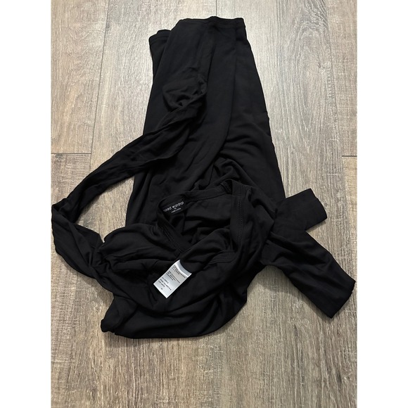 Naked Wardrobe Mini Dress Black Mock Neck Long Sleeve Bodycon Medium Super Sexy! - Picture 7 of 8